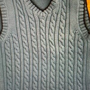 Kids Gray Cable Knit Vest